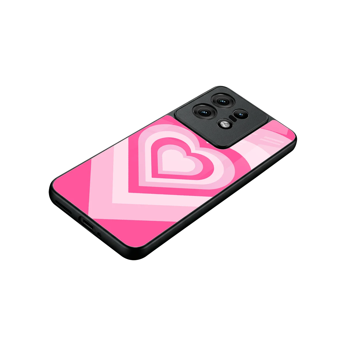Y2K Flamingo Hearts stylish phone case for motorola edge 50 pro | glossy glass and slim fit
