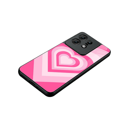 Y2K Flamingo Hearts stylish phone case for motorola edge 50 pro | glossy glass and slim fit