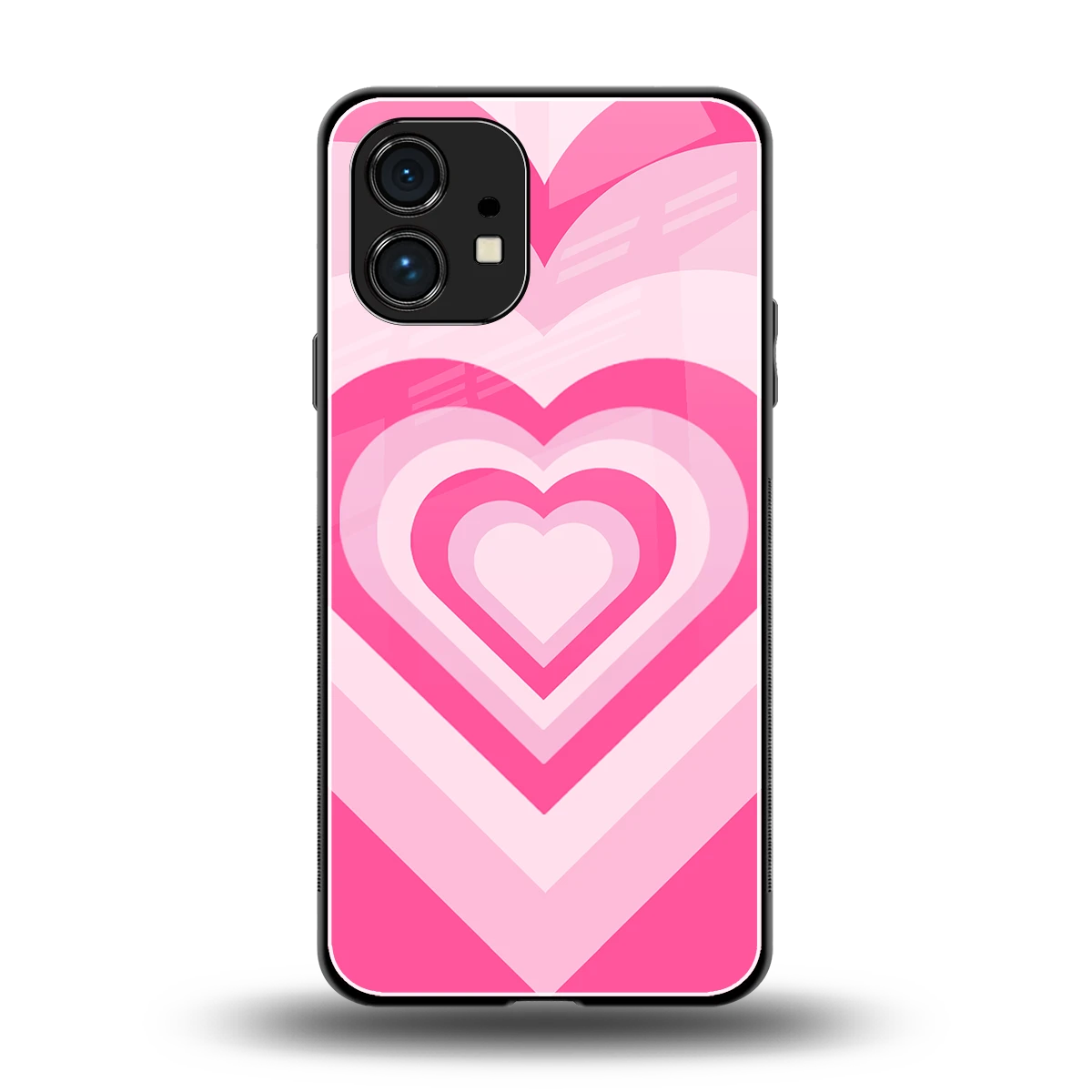 Y2K Flamingo Hearts back phone cover | glass case for nothing phone 1