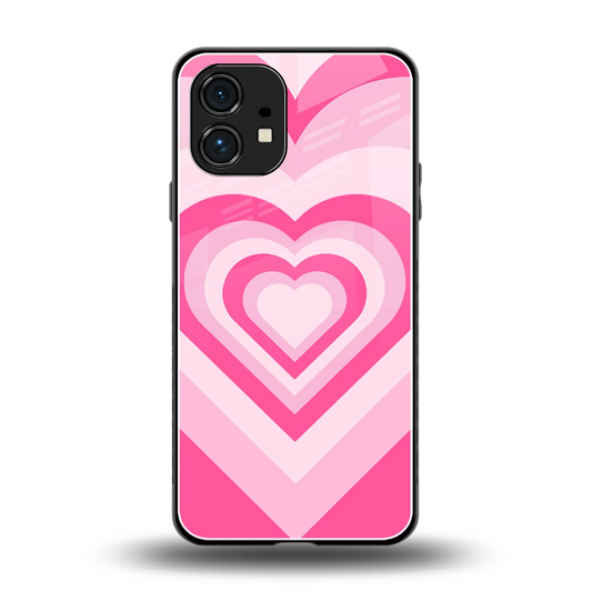 Y2K Flamingo Hearts back phone cover | glass case for nothing phone 1