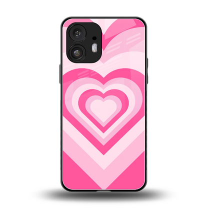 Y2K Flamingo Hearts back phone cover | glass case for nothing phone 2