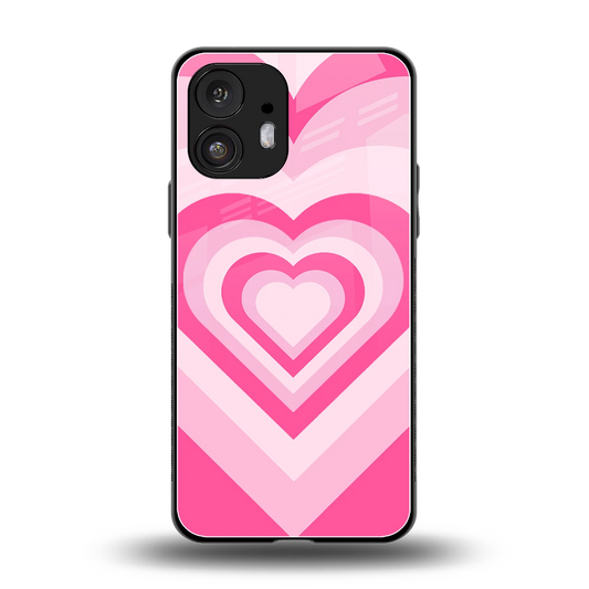 Y2K Flamingo Hearts back phone cover | glass case for nothing phone 2