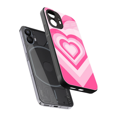Y2K Flamingo Hearts sleek nothing phone 2 cover with tempered glass back and TPU edges