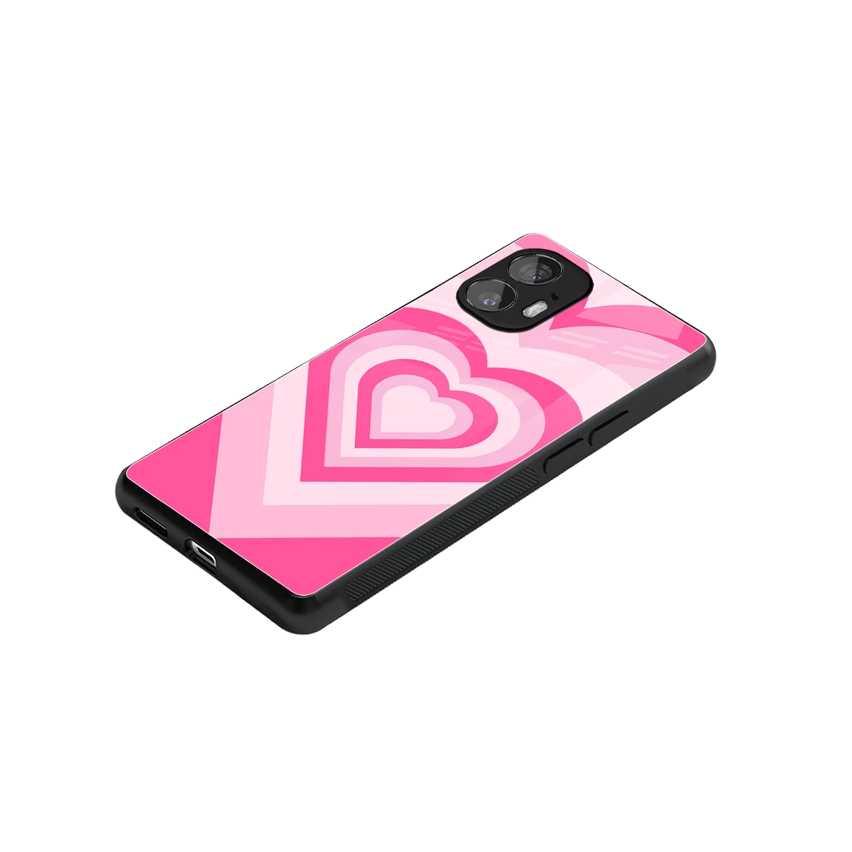 Y2K Flamingo Hearts stylish phone case for nothing phone 2 | glossy glass and slim fit
