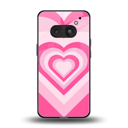 Y2K Flamingo Hearts back phone cover | glass case for nothing phone 2a