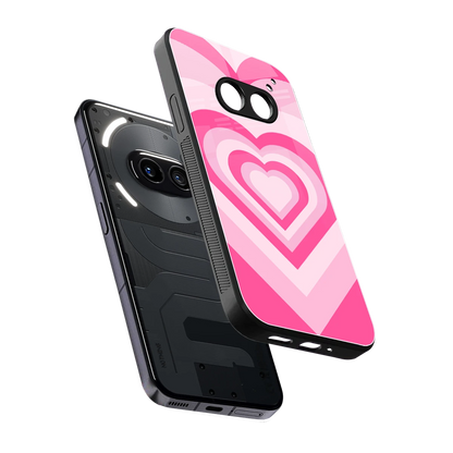 Y2K Flamingo Hearts sleek nothing phone 2a cover with tempered glass back and TPU edges