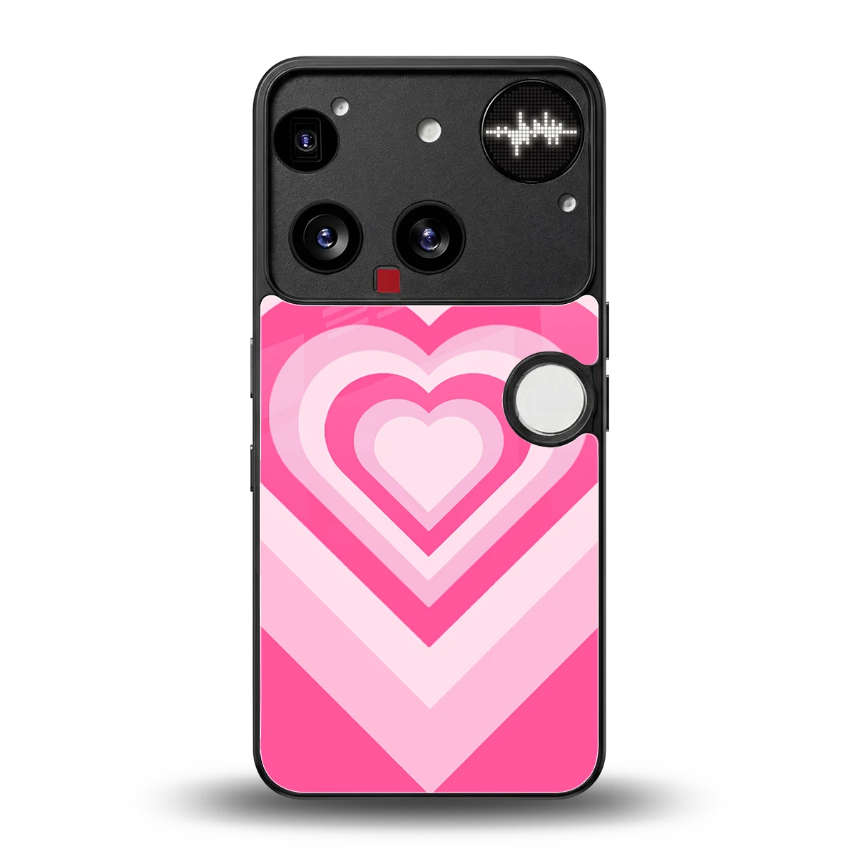 Y2K Flamingo Hearts back phone cover | glass case for nothing phone 3