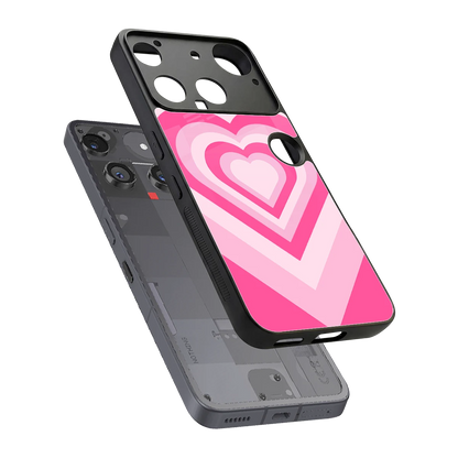 Y2K Flamingo Hearts sleek nothing phone 3 cover with tempered glass back and TPU edges