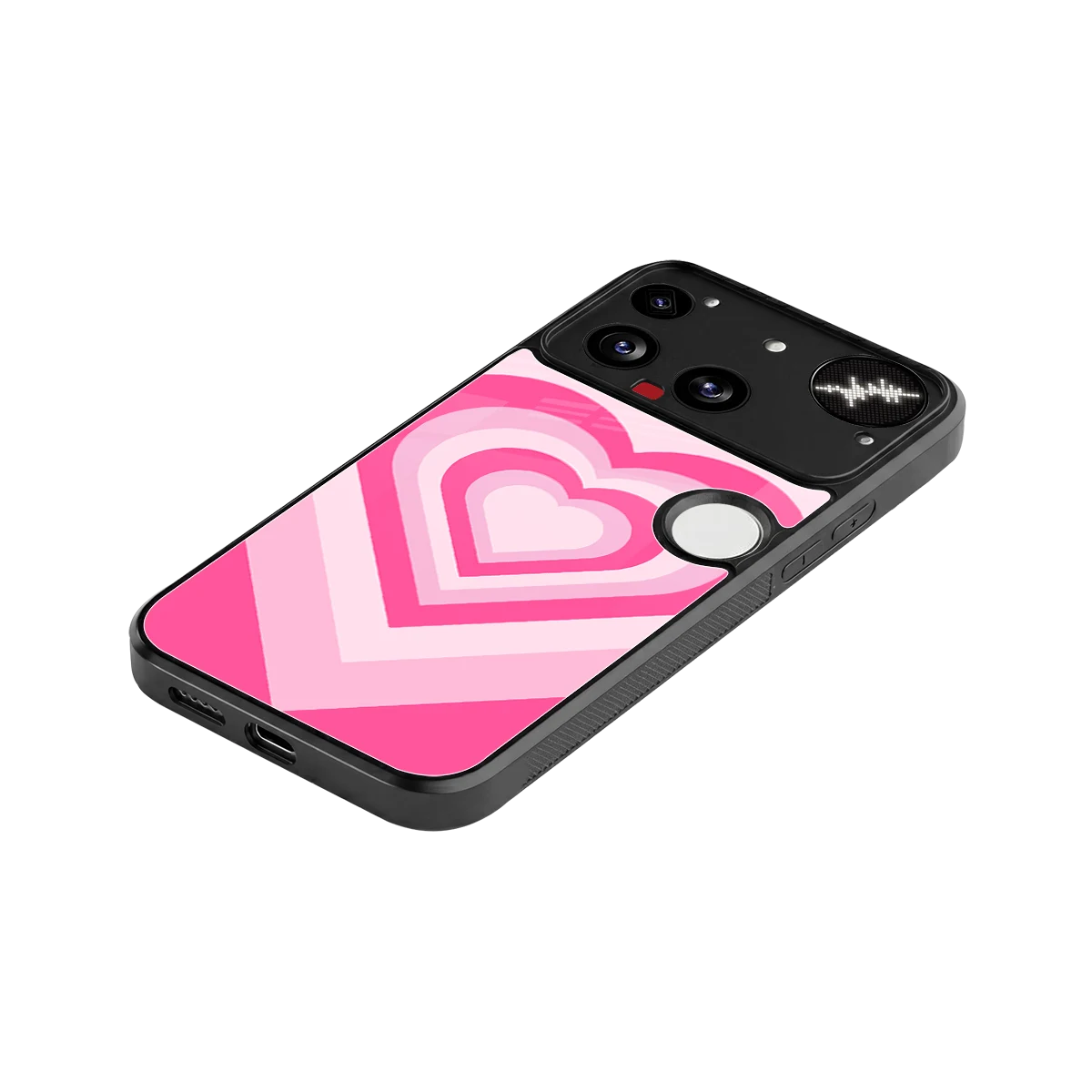 Y2K Flamingo Hearts stylish phone case for nothing phone 3 | glossy glass and slim fit