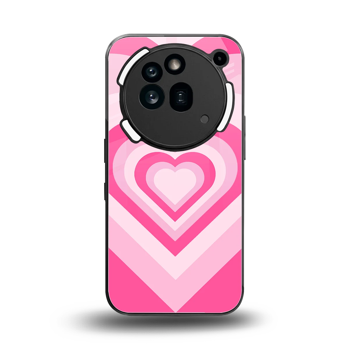 Y2K Flamingo Hearts back phone cover | glass case for nothing phone 3a pro