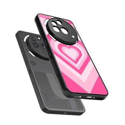 Y2K Flamingo Hearts sleek nothing phone 3a pro cover with tempered glass back and TPU edges