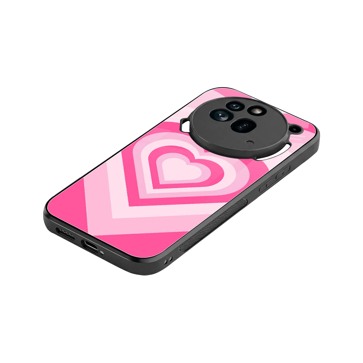 Y2K Flamingo Hearts stylish phone case for nothing phone 3a pro | glossy glass and slim fit