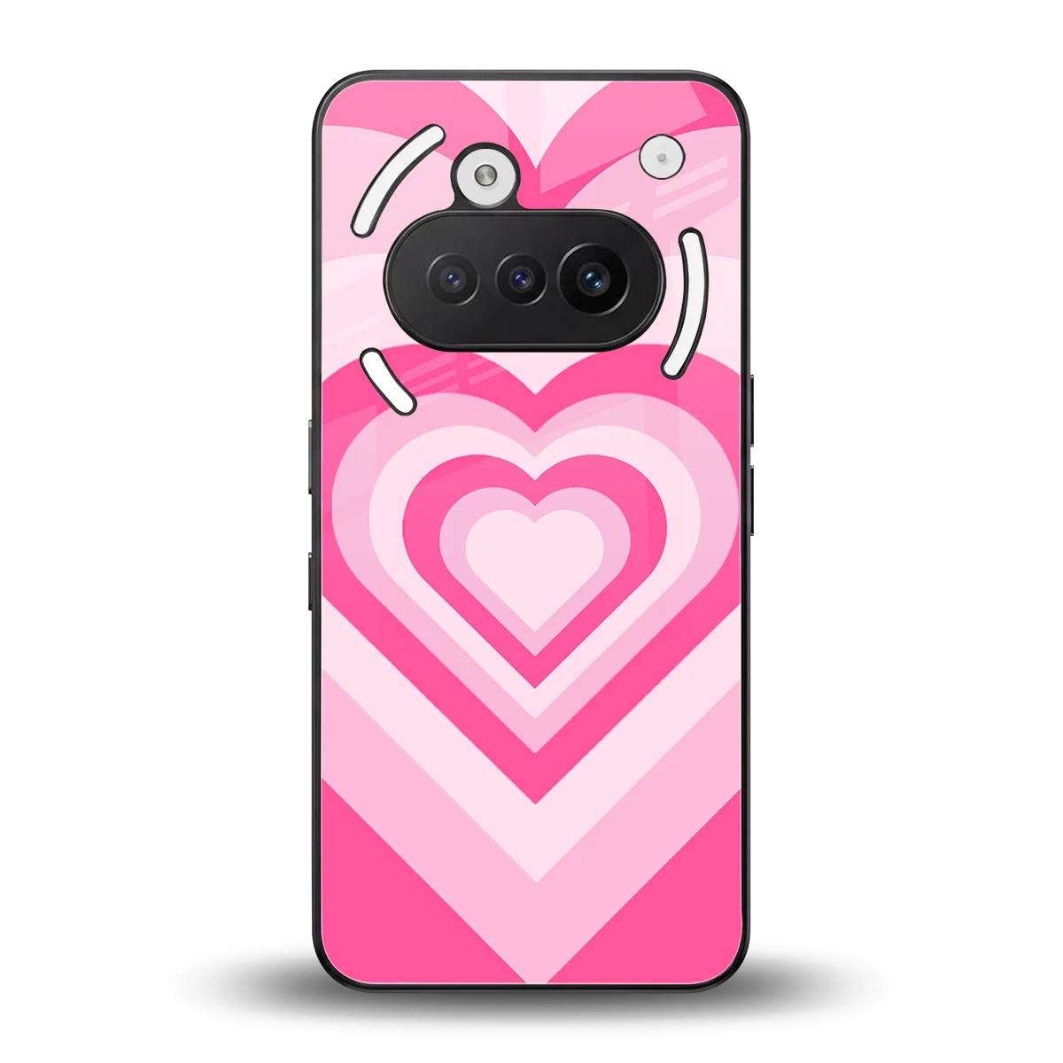 Y2K Flamingo Hearts back phone cover | glass case for nothing phone 3a