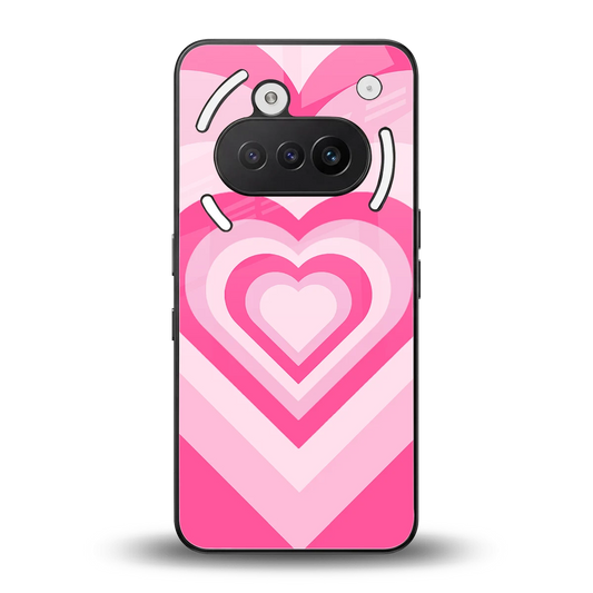 Y2K Flamingo Hearts back phone cover | glass case for nothing phone 3a