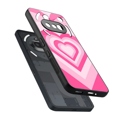 Y2K Flamingo Hearts sleek nothing phone 3a cover with tempered glass back and TPU edges