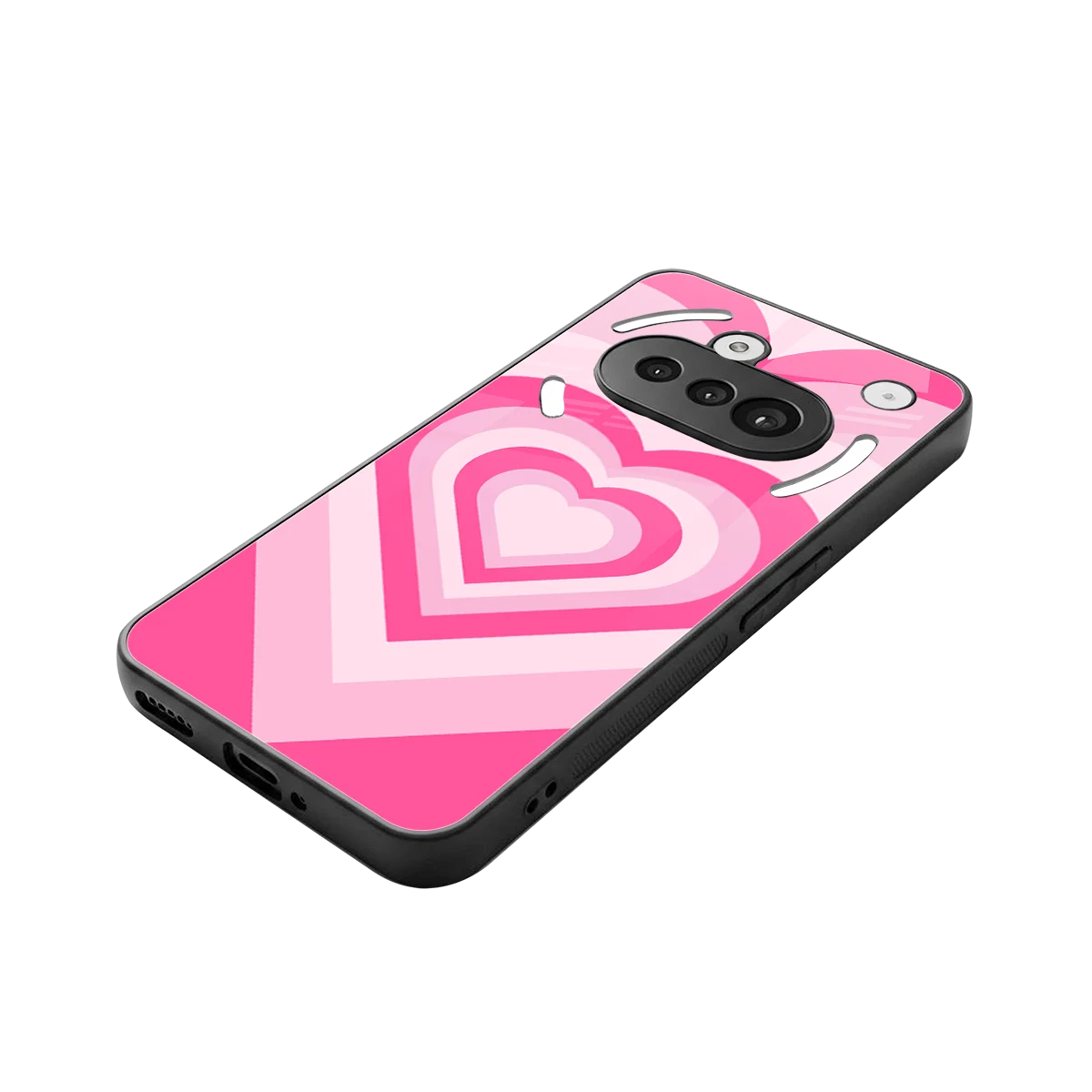 Y2K Flamingo Hearts stylish phone case for nothing phone 3a | glossy glass and slim fit