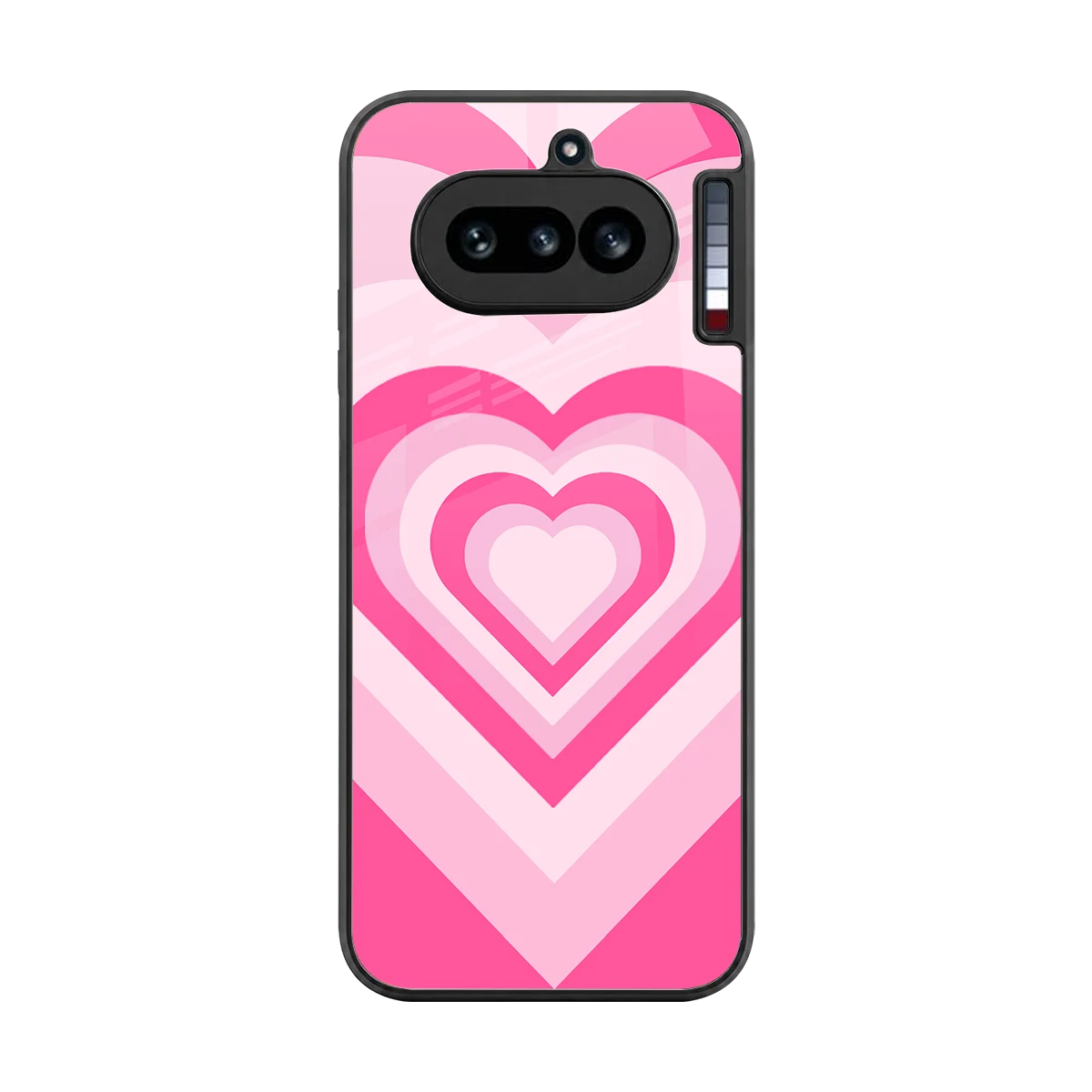 Y2K Flamingo Hearts back phone cover | glass case for nothing phone 4a