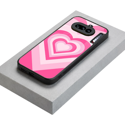 Y2K Flamingo Hearts stylish phone case for nothing phone 4a | glossy glass and slim fit