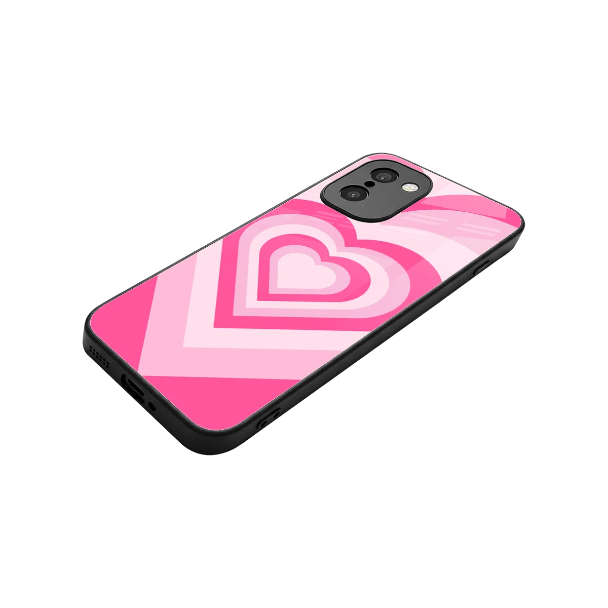 Y2K Flamingo Hearts stylish phone case for oneplus 15r | glossy glass and slim fit