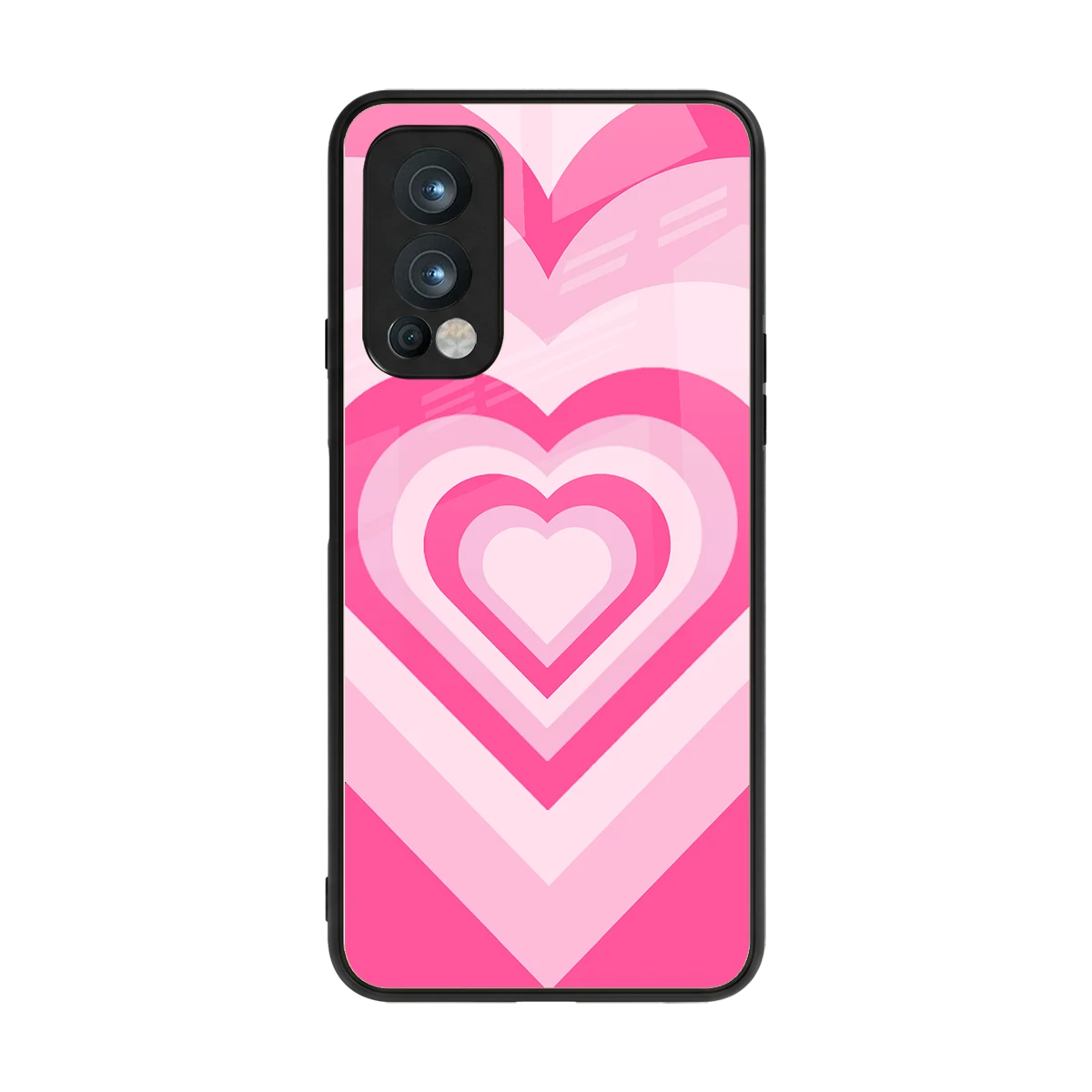 Y2K Flamingo Hearts back phone cover | glass case for oneplus nord 2