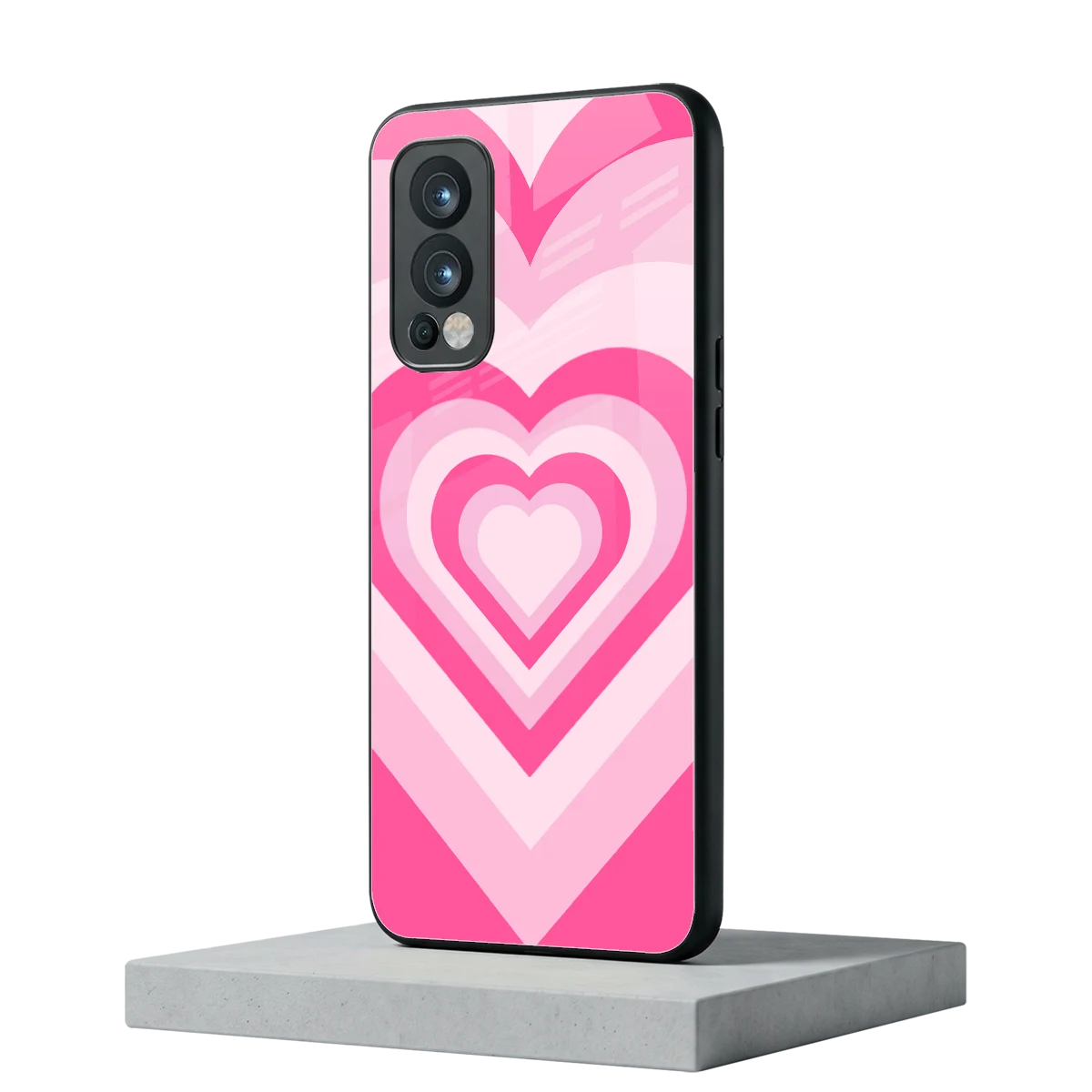 Y2K Flamingo Hearts oneplus nord 2 mobile cover | shockproof glass phone case