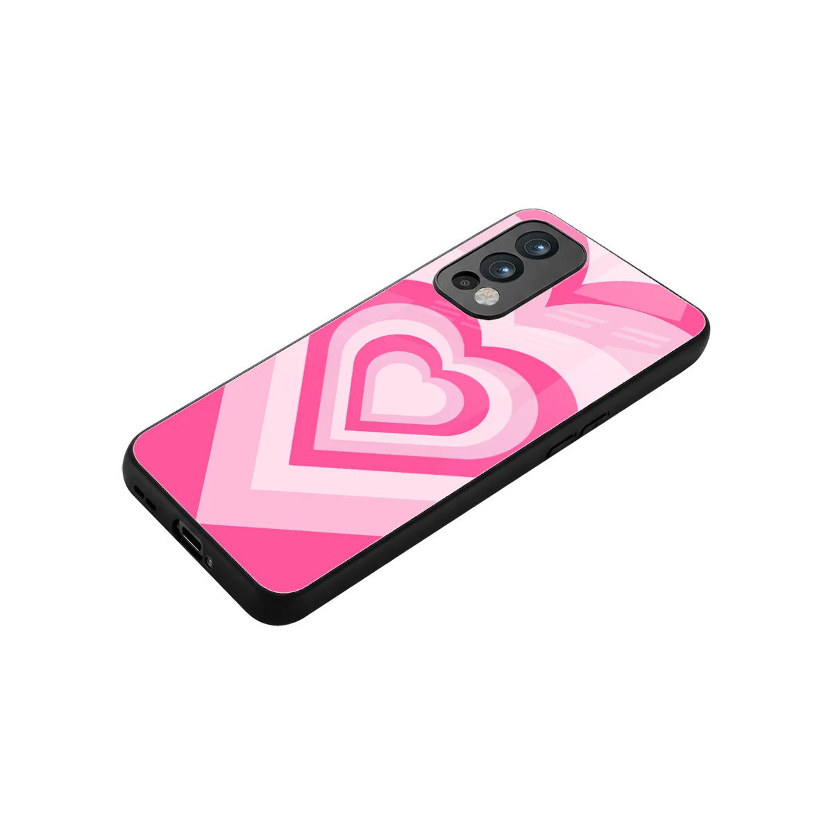 Y2K Flamingo Hearts stylish phone case for oneplus nord 2 | glossy glass and slim fit
