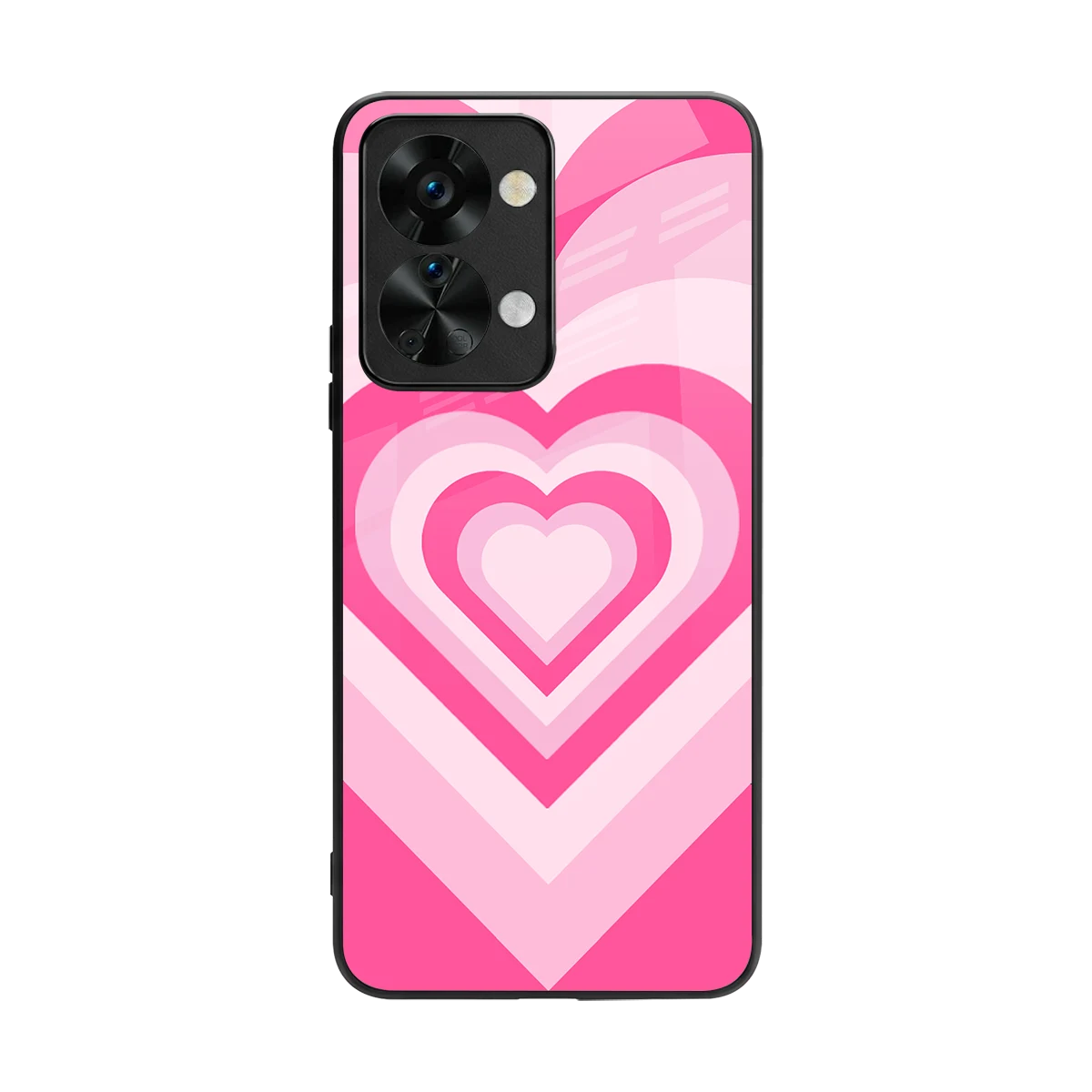 Y2K Flamingo Hearts back phone cover | glass case for oneplus nord 2t