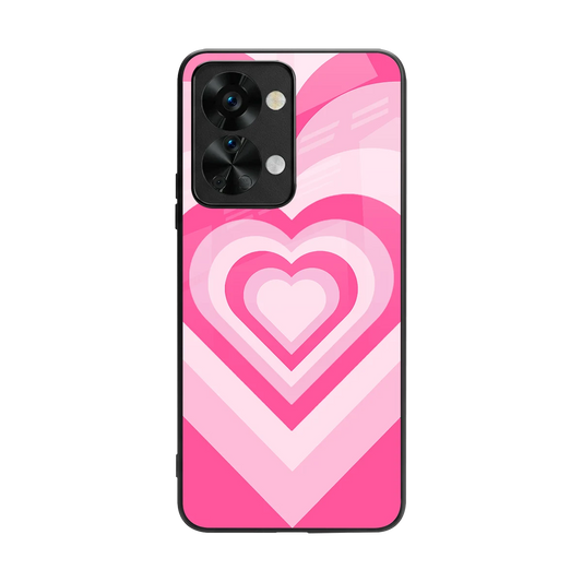 Y2K Flamingo Hearts back phone cover | glass case for oneplus nord 2t