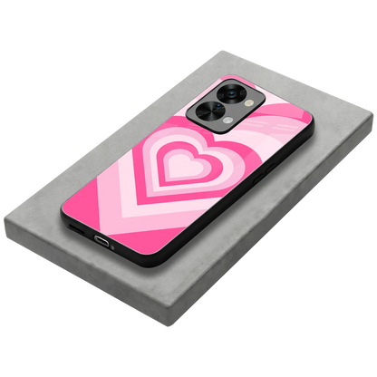 Y2K Flamingo Hearts stylish phone case for oneplus nord 2t | glossy glass and slim fit