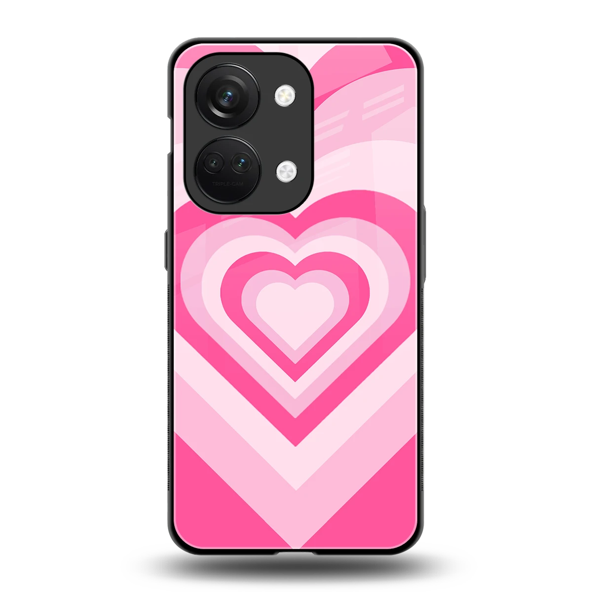 Y2K Flamingo Hearts back phone cover | glass case for oneplus nord 3