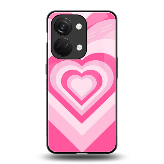 Y2K Flamingo Hearts back phone cover | glass case for oneplus nord 3