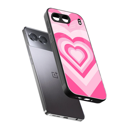 Y2K Flamingo Hearts sleek oneplus nord 4 cover with tempered glass back and TPU edges