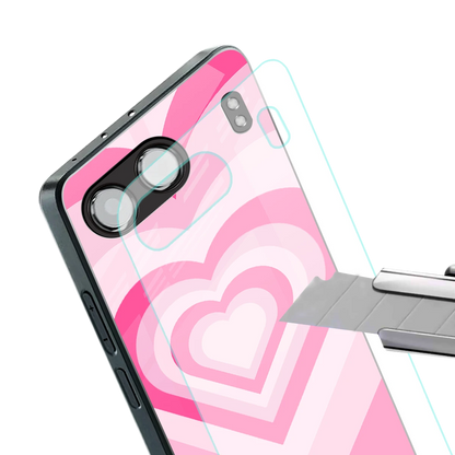 Y2K Flamingo Hearts stylish phone case for oneplus nord 4 | glossy glass and slim fit