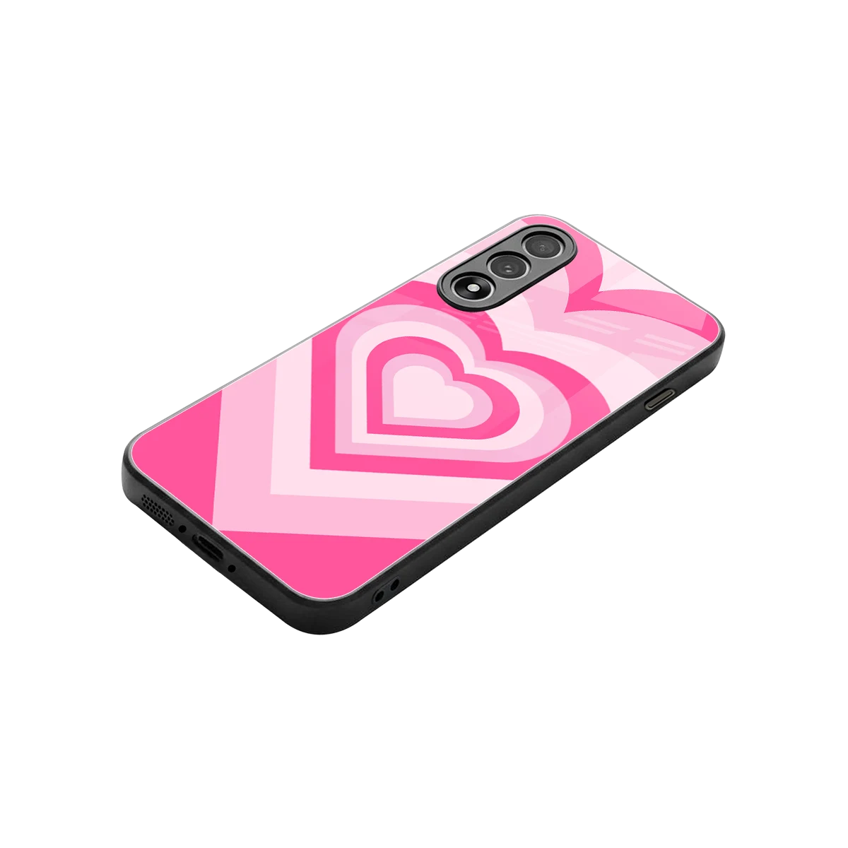 Y2K Flamingo Hearts stylish phone case for oneplus nord 5 | glossy glass and slim fit