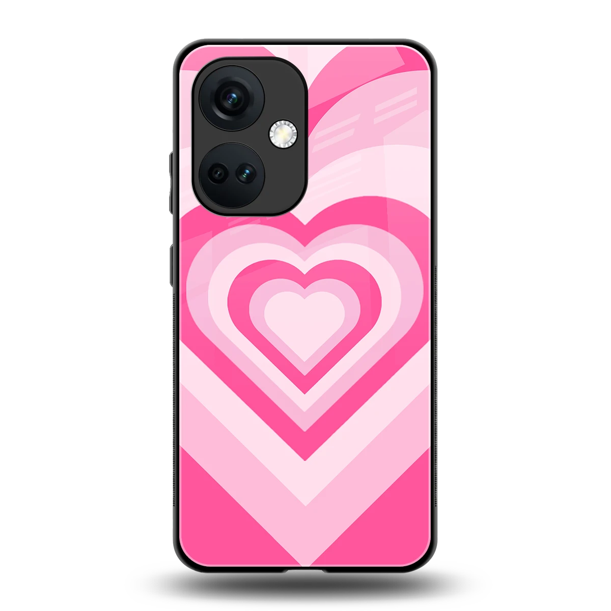 Y2K Flamingo Hearts back phone cover | glass case for oneplus nord ce 3
