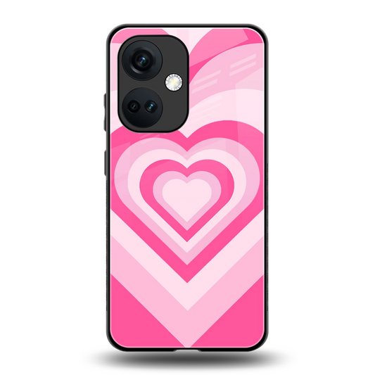 Y2K Flamingo Hearts back phone cover | glass case for oneplus nord ce 3