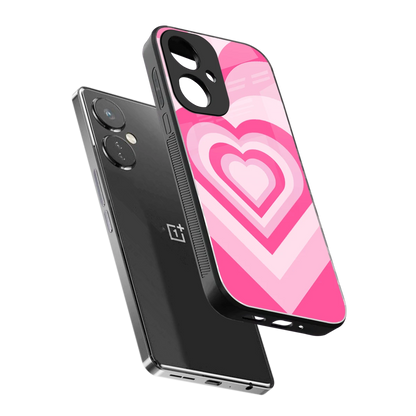 Y2K Flamingo Hearts sleek oneplus nord ce 3 cover with tempered glass back and TPU edges