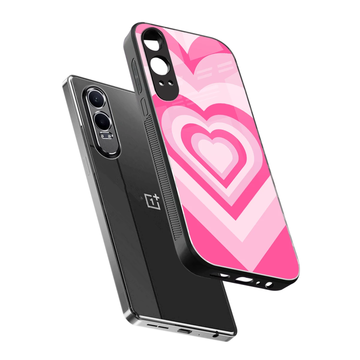 Y2K Flamingo Hearts sleek oneplus nord ce 4 lite cover with tempered glass back and TPU edges