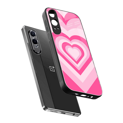 Y2K Flamingo Hearts sleek oneplus nord ce 4 lite cover with tempered glass back and TPU edges