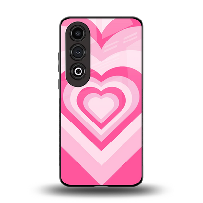 Y2K Flamingo Hearts back phone cover | glass case for oneplus nord ce 4