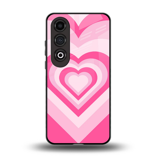 Y2K Flamingo Hearts back phone cover | glass case for oneplus nord ce 4