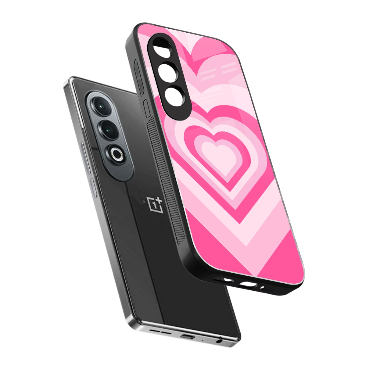 Y2K Flamingo Hearts sleek oneplus nord ce 4 cover with tempered glass back and TPU edges