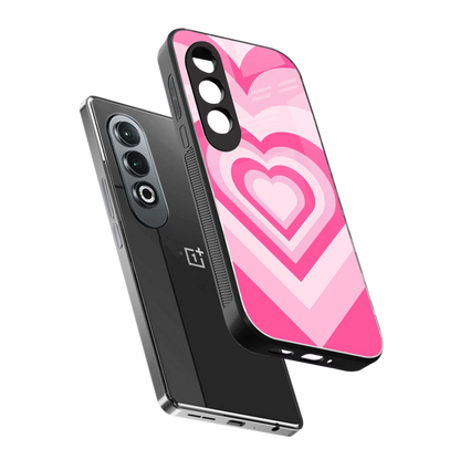 Y2K Flamingo Hearts sleek oneplus nord ce 4 cover with tempered glass back and TPU edges