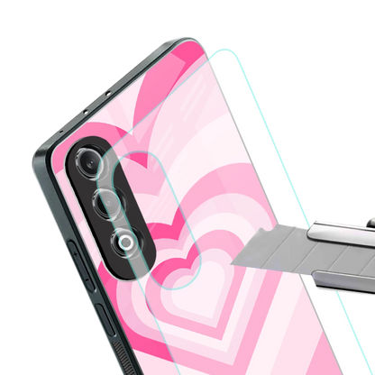 Y2K Flamingo Hearts stylish phone case for oneplus nord ce 4 | glossy glass and slim fit