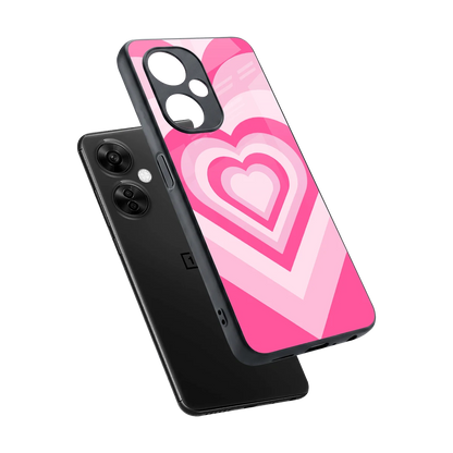Y2K Flamingo Hearts sleek oneplus nord ce 3 lite cover with tempered glass back and TPU edges