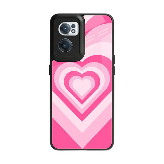Y2K Flamingo Hearts back phone cover | glass case for oneplus nord ce 2