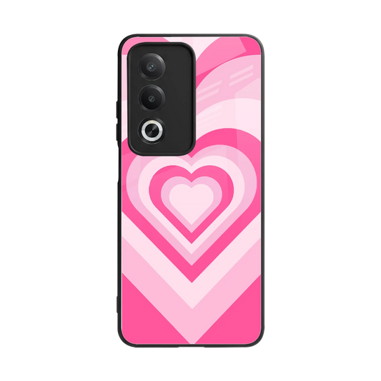 Y2K Flamingo Hearts back phone cover | glass case for oppo a3 pro