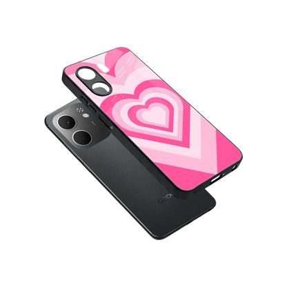 Y2K Flamingo Hearts sleek oppo a5x 5g cover with tempered glass back and TPU edges