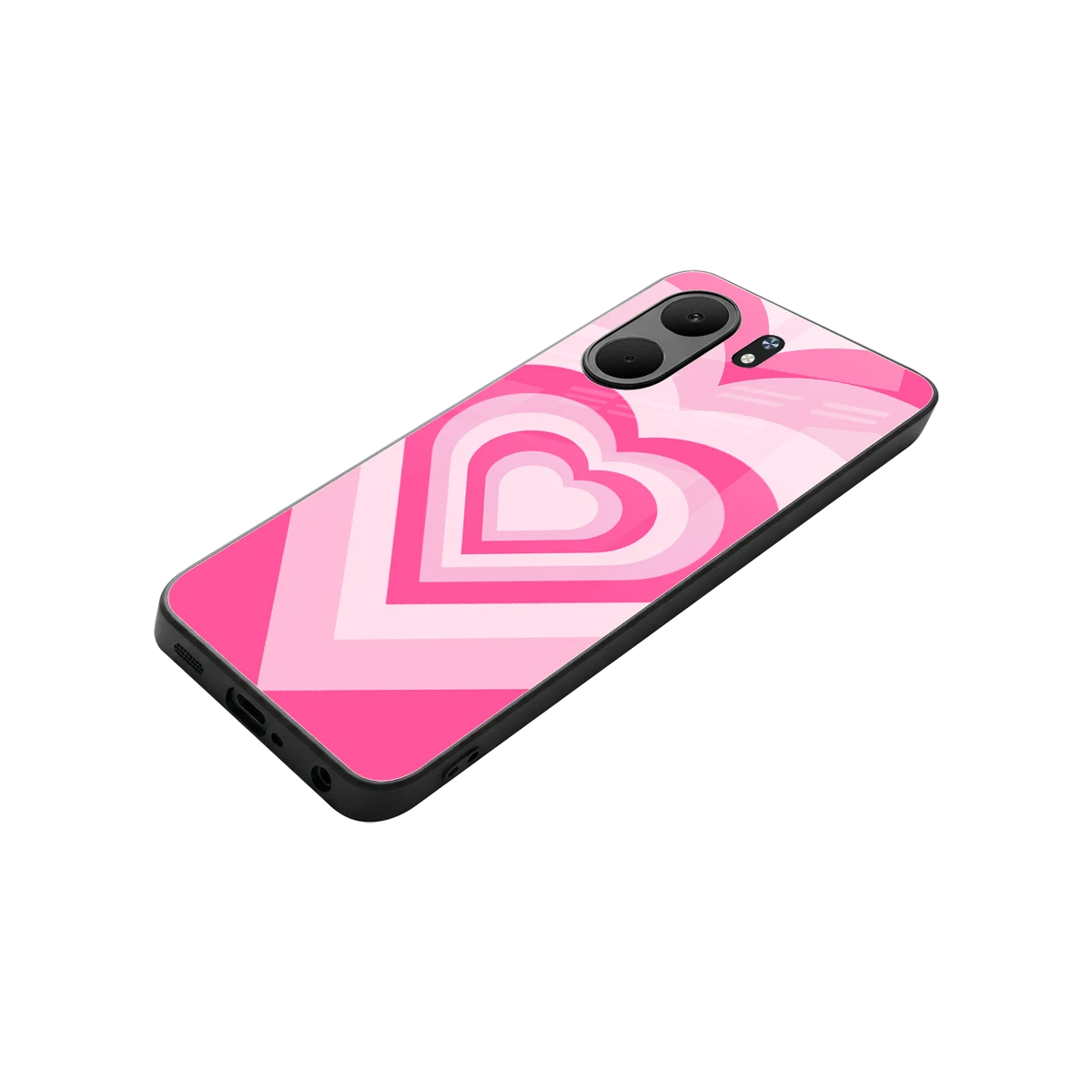 Y2K Flamingo Hearts stylish phone case for oppo a5x 5g | glossy glass and slim fit