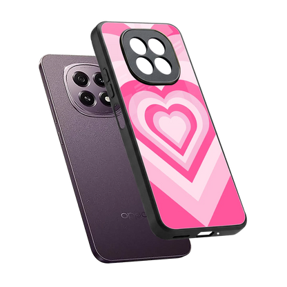 Y2K Flamingo Hearts sleek oppo f29 5g cover with tempered glass back and TPU edges